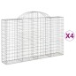 vidaXL Cestas de gaviones 4 uds forma de arco hierro 200x30x120/140 cm vidaXL Cestas de gaviones 4 uds forma de arco hierro 200x30x120/140 cm