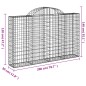 vidaXL Cestas de gaviones 4 uds forma de arco hierro 200x30x120/140 cm vidaXL Cestas de gaviones 4 uds forma de arco hierro 200x30x120/140 cm