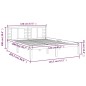 vidaXL Estructura de cama de madera maciza de pino blanca 140x200 cm vidaXL Estructura de cama de madera maciza de pino blanca 140x200 cm