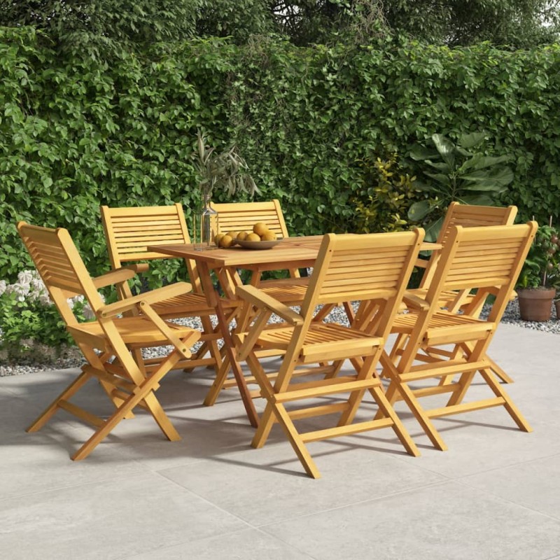 vidaXL Sillas de jardín plegables 6 uds madera maciza teca 55x62x90 cm vidaXL Sillas de jardín plegables 6 uds madera maciza teca 55x62x90 cm