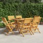 vidaXL Sillas de jardín plegables 6 uds madera maciza teca 55x62x90 cm vidaXL Sillas de jardín plegables 6 uds madera maciza teca 55x62x90 cm