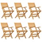 vidaXL Sillas de jardín plegables 6 uds madera maciza teca 55x62x90 cm vidaXL Sillas de jardín plegables 6 uds madera maciza teca 55x62x90 cm