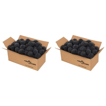 vidaXL Bolas de filtro de piscina antiolores negro 1400 g polietileno