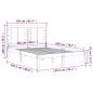 vidaXL Estructura de cama madera maciza negro 150x200 cm vidaXL Estructura de cama madera maciza negro 150x200 cm