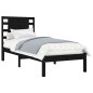 vidaXL Estructura de cama madera maciza de pino negra 100x200 cm vidaXL Estructura de cama madera maciza de pino negra 100x200 cm