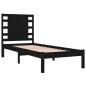 vidaXL Estructura de cama madera maciza de pino negra 100x200 cm vidaXL Estructura de cama madera maciza de pino negra 100x200 cm