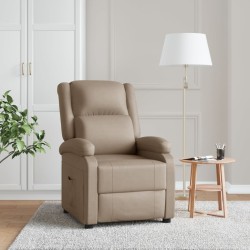 vidaXL Sillón reclinable de cuero sintético color capuchino