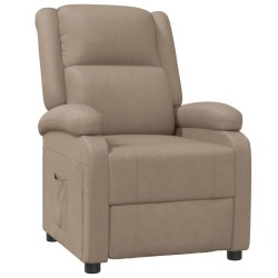 vidaXL Sillón reclinable de cuero sintético color capuchino