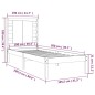 vidaXL Estructura de cama madera maciza de pino negra 100x200 cm vidaXL Estructura de cama madera maciza de pino negra 100x200 cm