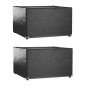 vidaXL Fundas muebles de jardín 2 uds 8 ojales cuadrado 132x132x80 cm vidaXL Fundas muebles de jardín 2 uds 8 ojales cuadrado 132x132x80 cm
