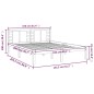 vidaXL Estructura de cama madera maciza gris king size 150x200 cm vidaXL Estructura de cama madera maciza gris king size 150x200 cm