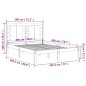 vidaXL Estructura de cama madera maciza 180x200 cm vidaXL Estructura de cama madera maciza 180x200 cm