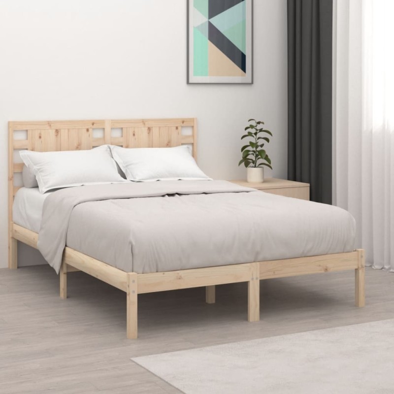 vidaXL Estructura de cama de madera maciza de pino 200x200 cm