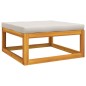 vidaXL Set muebles de jardín 4 pzas madera maciza y cojines gris claro vidaXL Set muebles de jardín 4 pzas madera maciza y cojines gris claro