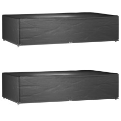 vidaXL Fundas muebles jardín 2 uds 12 ojales rectangular 315x180x75 cm