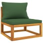 vidaXL Juego muebles de jardín 12 pzas madera maciza y cojines verdes vidaXL Juego muebles de jardín 12 pzas madera maciza y cojines verdes