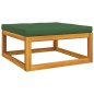 vidaXL Juego muebles de jardín 12 pzas madera maciza y cojines verdes vidaXL Juego muebles de jardín 12 pzas madera maciza y cojines verdes