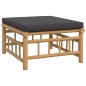 vidaXL Set de muebles de jardín 8 piezas bambú con cojines gris oscuro vidaXL Set de muebles de jardín 8 piezas bambú con cojines gris oscuro