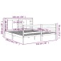 vidaXL Estructura de cama matrimonial madera de pino blanca 135x190 cm vidaXL Estructura de cama matrimonial madera de pino blanca 135x190 cm