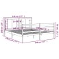 vidaXL Estructura de cama de madera maciza de pino gris 140x190 cm vidaXL Estructura de cama de madera maciza de pino gris 140x190 cm