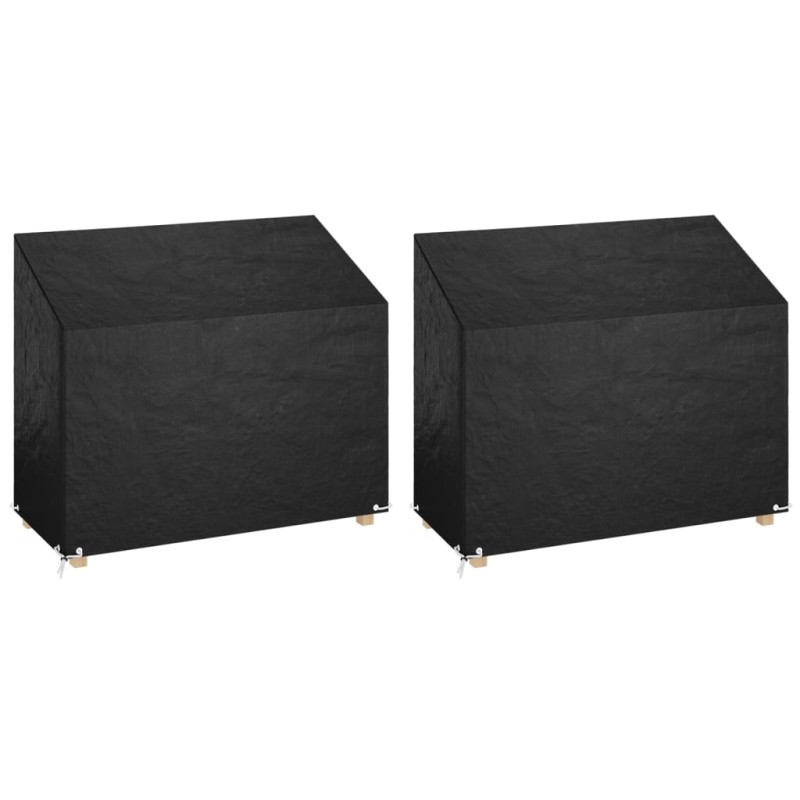 vidaXL Fundas bancos jardín 2 uds 8 ojales polietileno 160x70x70/88 cm vidaXL Fundas bancos jardín 2 uds 8 ojales polietileno 160x70x70/88 cm