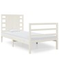 vidaXL Estructura de cama individual madera maciza blanco 75x190 cm vidaXL Estructura de cama individual madera maciza blanco 75x190 cm