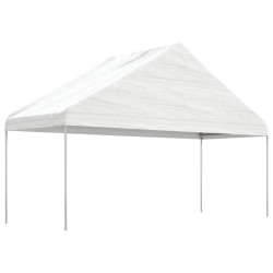 vidaXL Cenador con techo polietileno blanco 4,46x5,88x3,75 m