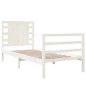 vidaXL Estructura de cama individual madera maciza blanco 75x190 cm vidaXL Estructura de cama individual madera maciza blanco 75x190 cm