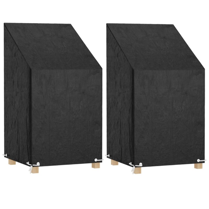 vidaXL Fundas sillas jardín 2 uds 8 ojales polietileno 65x65x82/120 cm vidaXL Fundas sillas jardín 2 uds 8 ojales polietileno 65x65x82/120 cm
