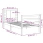 vidaXL Estructura de cama individual madera maciza blanco 75x190 cm vidaXL Estructura de cama individual madera maciza blanco 75x190 cm