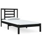vidaXL Estructura de cama individual madera maciza negra 90x190 cm vidaXL Estructura de cama individual madera maciza negra 90x190 cm