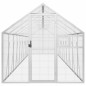 vidaXL Pajarera de aluminio color plateado 1,79x10x1,85 m