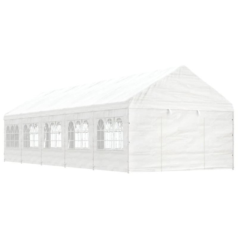 vidaXL Cenador con techo polietileno blanco 11,15x4,08x3,22 m vidaXL Cenador con techo polietileno blanco 11,15x4,08x3,22 m