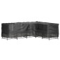vidaXL Fundas muebles jardín forma de L 2 uds 18 ojales 285x220x80 cm vidaXL Fundas muebles jardín forma de L 2 uds 18 ojales 285x220x80 cm