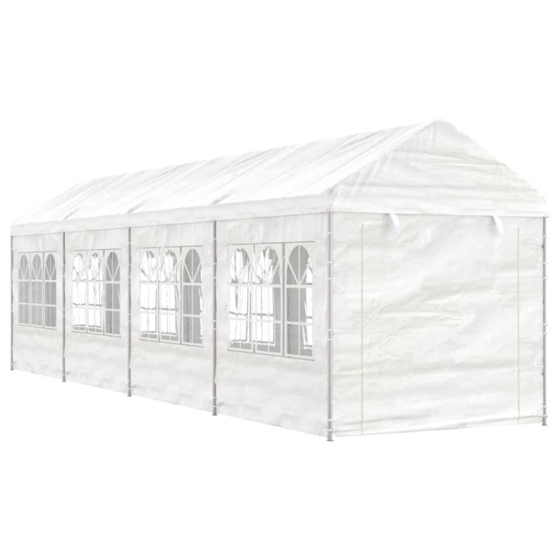 vidaXL Cenador con techo polietileno blanco 8,92x2,28x2,69 m vidaXL Cenador con techo polietileno blanco 8,92x2,28x2,69 m