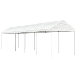 vidaXL Cenador con techo polietileno blanco 11,15x2,28x2,69 m