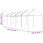 vidaXL Cenador con techo polietileno blanco 11,15x2,28x2,69 m vidaXL Cenador con techo polietileno blanco 11,15x2,28x2,69 m