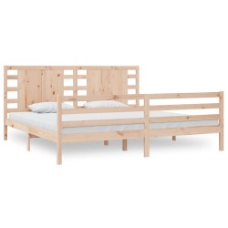 vidaXL Estructura de cama de madera maciza de pino 200x200 cm