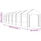 vidaXL Cenador con techo polietileno blanco 13,38x2,28x2,69 m
