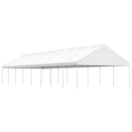 vidaXL Cenador con techo polietileno blanco 17,84x5,88x3,75 m