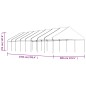 vidaXL Cenador con techo polietileno blanco 17,84x5,88x3,75 m vidaXL Cenador con techo polietileno blanco 17,84x5,88x3,75 m