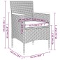 vidaXL Juego de comedor de jardín 7 piezas con cojines gris y negro vidaXL Juego de comedor de jardín 7 piezas con cojines gris y negro