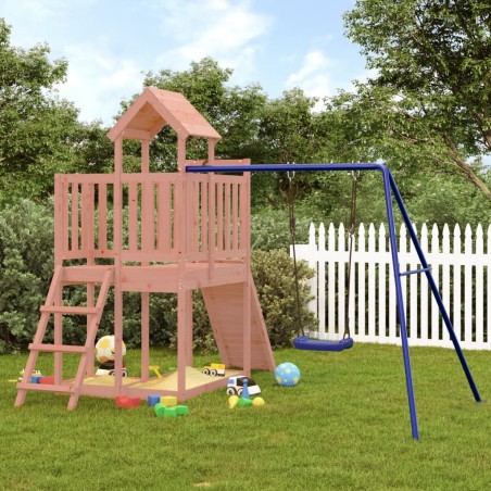 vidaXL Parque infantil de exterior madera maciza Douglas