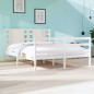vidaXL Estructura de cama de madera maciza de pino blanco 140x200 cm vidaXL Estructura de cama de madera maciza de pino blanco 140x200 cm