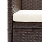 vidaXL Juego de comedor de jardín 5 piezas con cojines marrón y negro vidaXL Juego de comedor de jardín 5 piezas con cojines marrón y negro