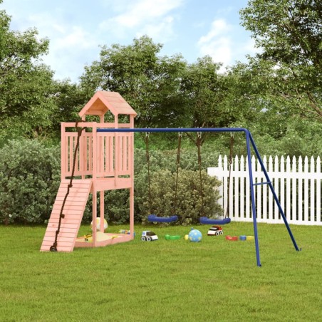vidaXL Parque infantil de exterior madera maciza Douglas
