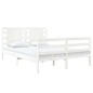 vidaXL Estructura de cama de madera maciza de pino blanco 140x200 cm vidaXL Estructura de cama de madera maciza de pino blanco 140x200 cm