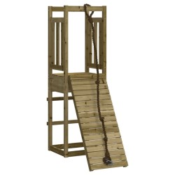 vidaXL Casa de juegos con pared escalada de madera impregnada de pino