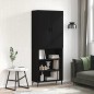 vidaXL Aparador alto madera contrachapada negro 69,5x34x180 cm vidaXL Aparador alto madera contrachapada negro 69,5x34x180 cm