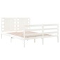 vidaXL Estructura de cama de madera maciza de pino blanco 140x200 cm vidaXL Estructura de cama de madera maciza de pino blanco 140x200 cm
